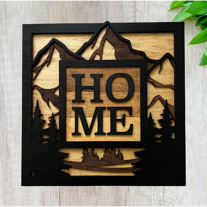 HOME Mountain Square Sign