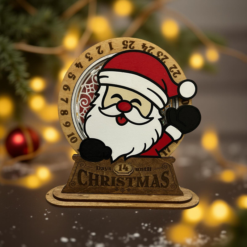 Santa Advent Countdown - Small 6"