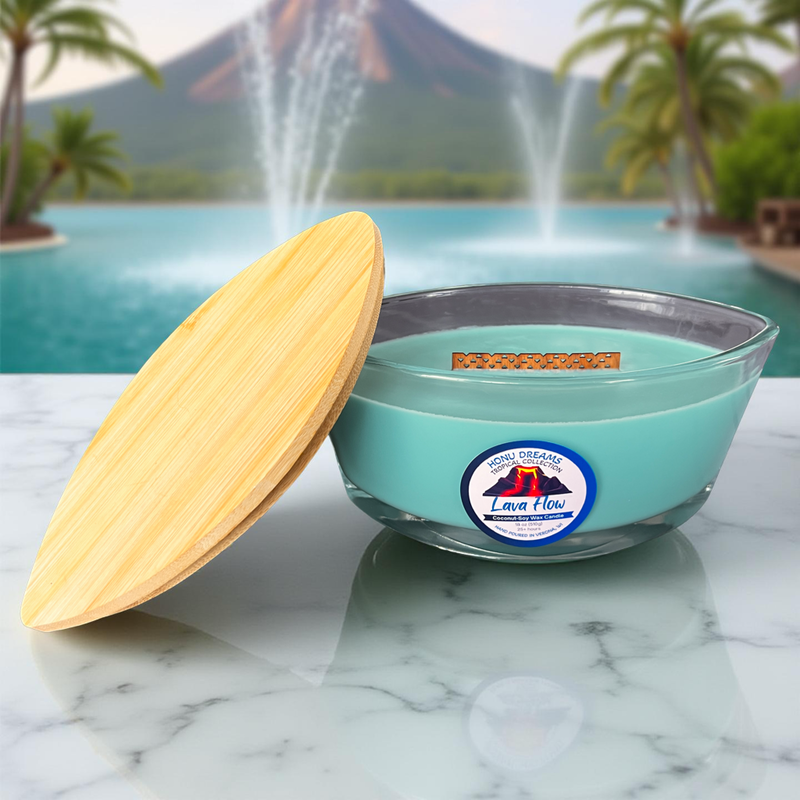 Lava Flow - 18oz glass boat candle